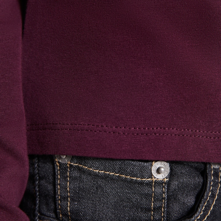 Basic long sleeve top "Fredrika star" Light Burgundy